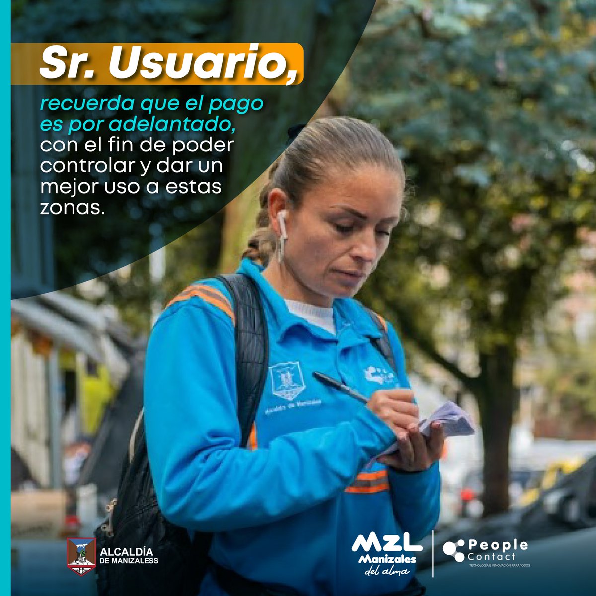 En People Contact te invitamos a pagar por adelantado en las zonas de parqueo para asegurar una gestión eficiente y un servicio de calidad. Agradecemos su comprensión y cooperación. #zonasazules