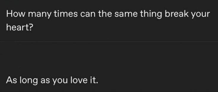As long as you love it