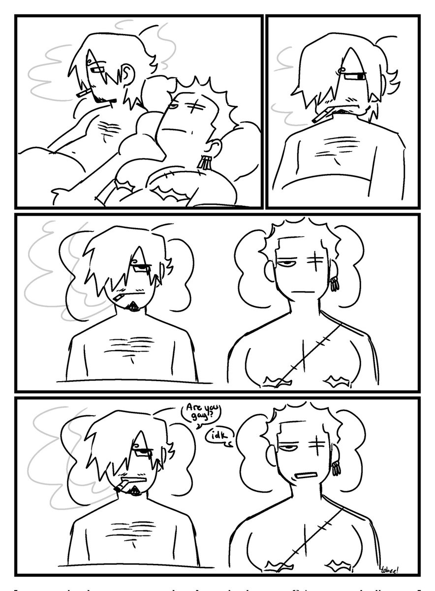 Tobee__bee's tweet photo. silly #SanZo #zosan comic doodles,, scratches head https://t.co/QG5ZntTBGV