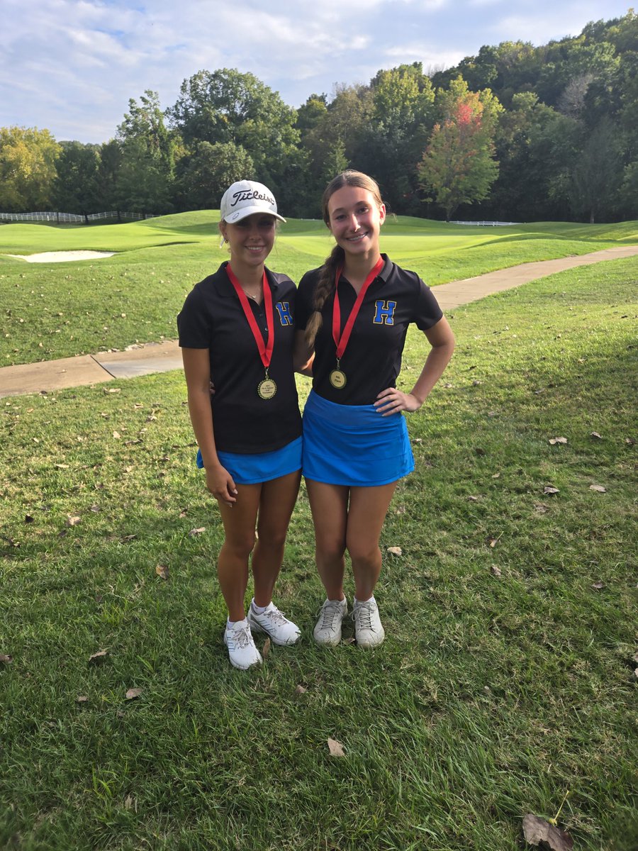 Great competition today on a very tough, State-like course at St. Albans CC against some really good local teams. Great fight in our girls &amp; a couple medals to prove it! <a href="/HMottert/">Hannah Mottert</a> T-6 and <a href="/phoebe_hoenig/">phoebe hoenig</a> T-8. On to the next!!! #etH #unmatcHed