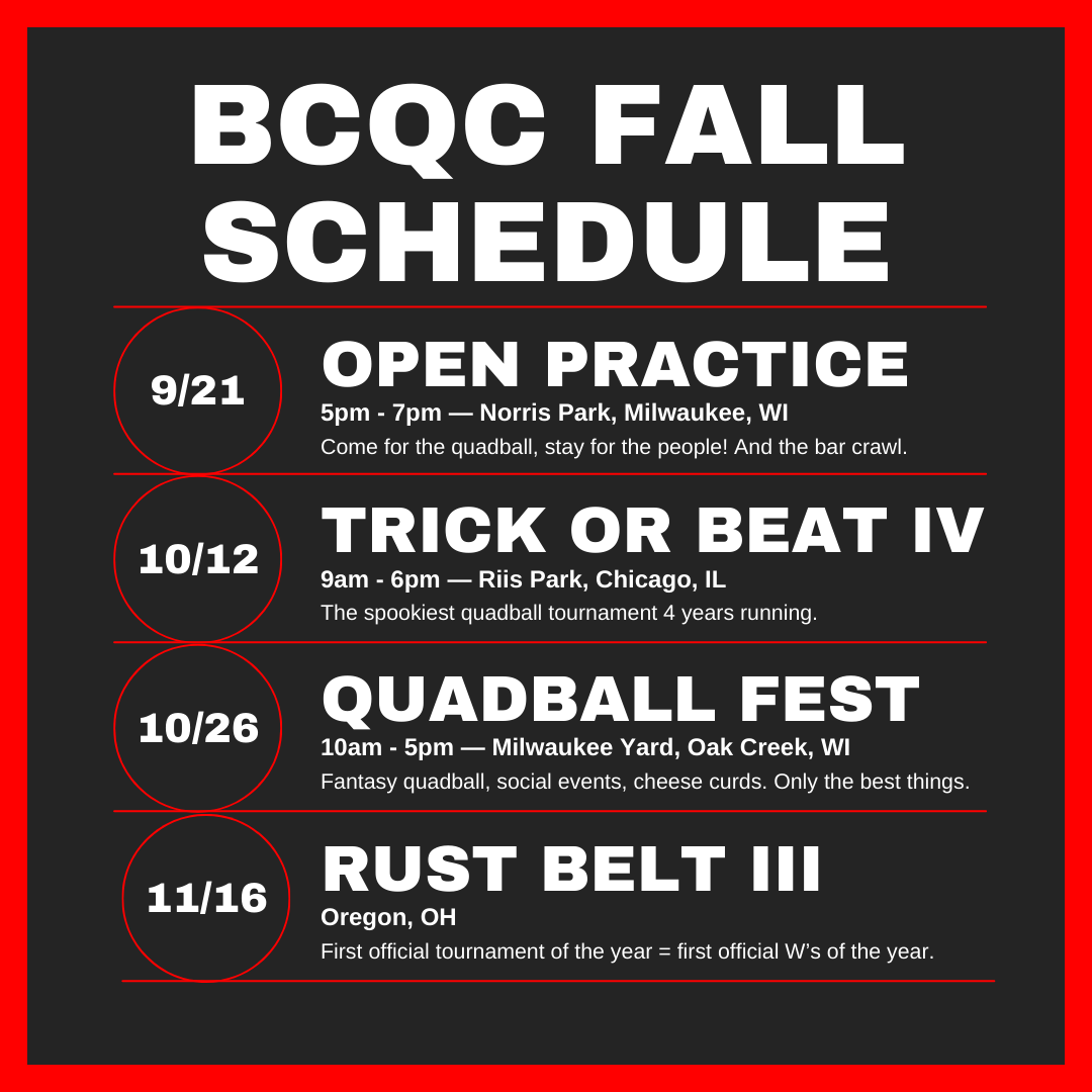 It's the mooment you've been waiting for, here's our <a href="/usquadball/">US Quadball</a> Fall schedule!