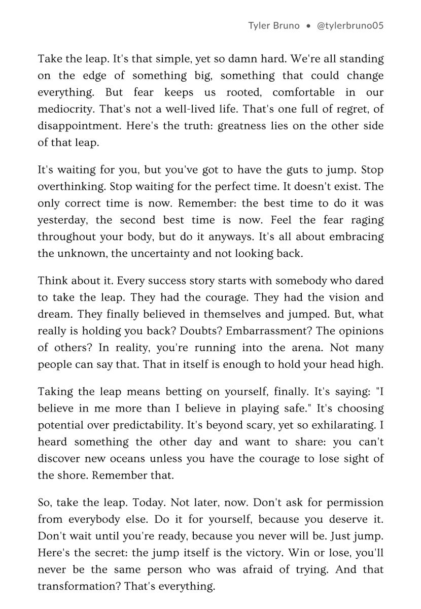 Bet on yourself and take the leap