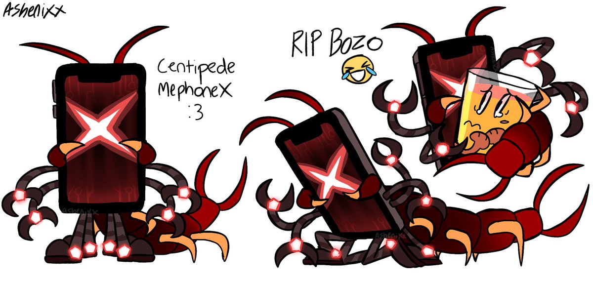 ashenixx's tweet image. MEPHONEX AS A CENTIPEDE!!!!!!!
#inanimateinsainty #inanimateinsanityfanart