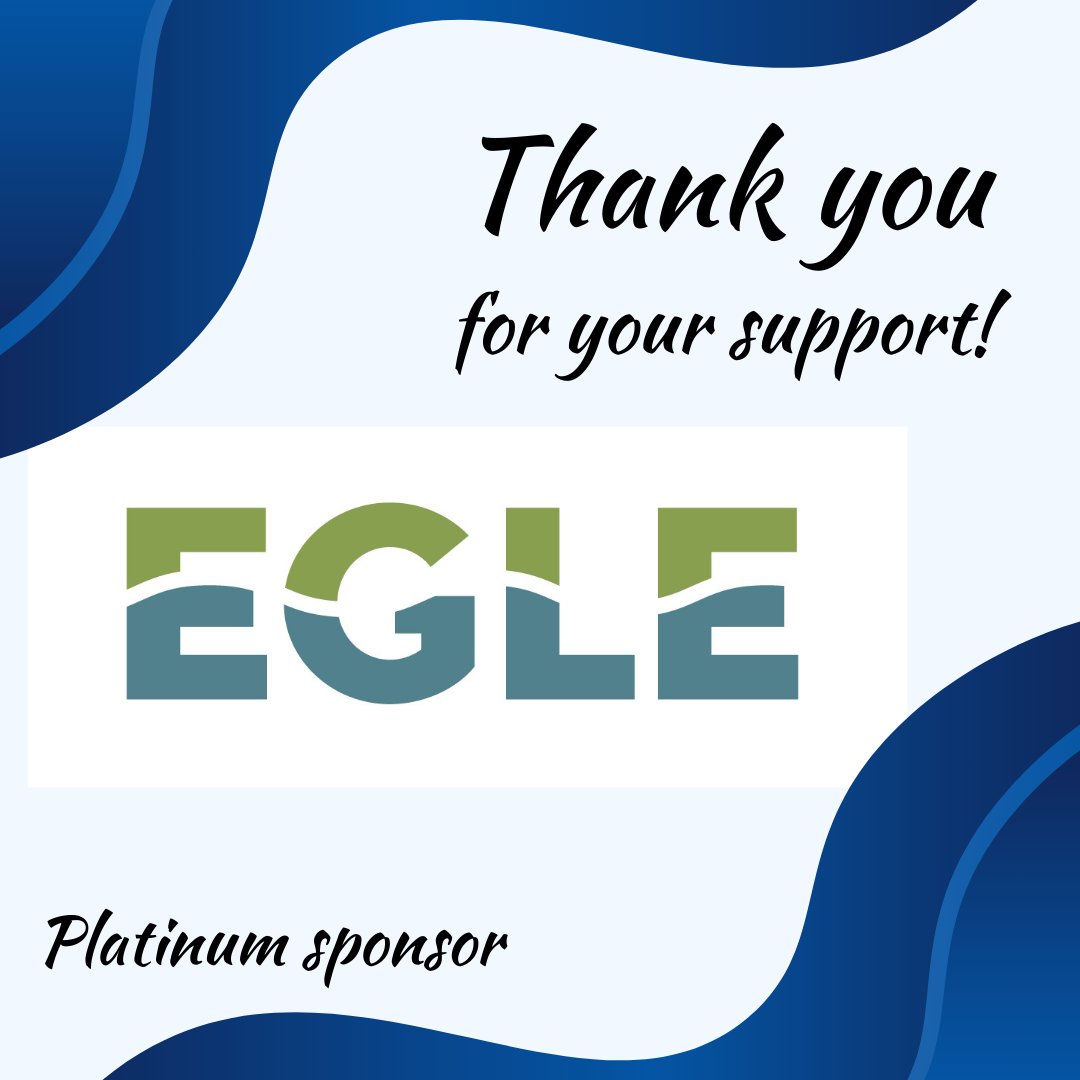 Many thanks to <a href="/MichiganEGLE/">Michigan EGLE</a> for their Platinum sponsorship of the Michigan Inland Lakes Convention!
Registration deadline is September 24 - don't delay, register today! All are welcome. canr.msu.edu/michiganlakes/…