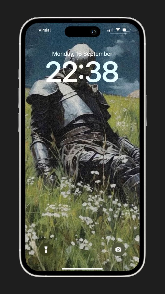 RestfulViews's tweet image. Knight in flower field wallpaper