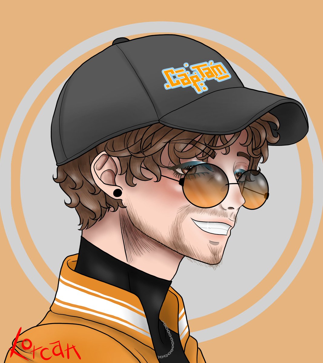 WrenLorcan's tweet image. Can't believe I never posted this one!

 One of my favourites ever- it's @CapJam_!

I think this represents you way better than the first one did, and I just love how it turned out!