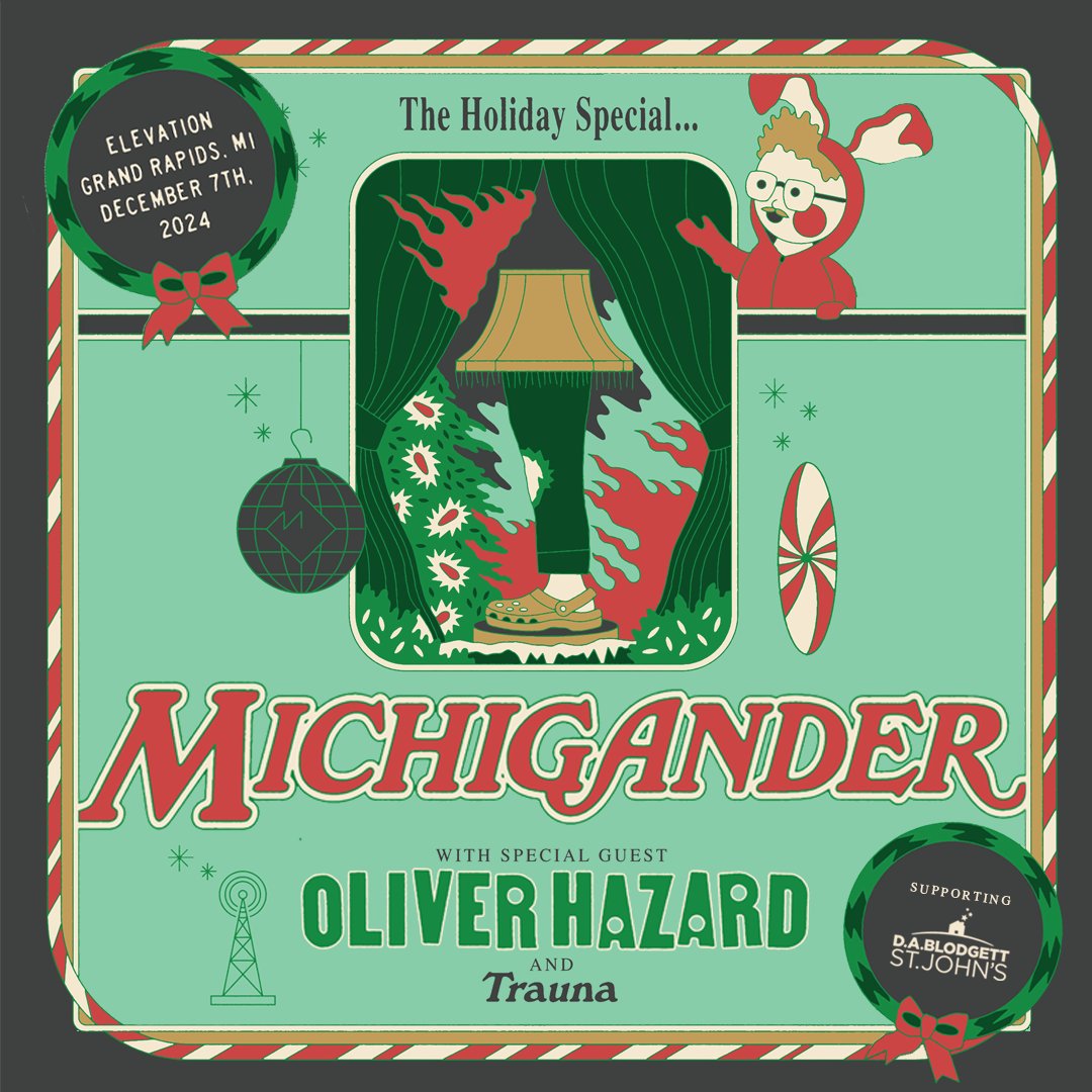 New Show - <a href="/michiganderband/">Michigander</a> with <a href="/olihazard/">OLIVER HAZARD</a> and Trauna at Elevation on Sat 12/7

Venue presale 9/19 10am-10pm with password PATRIOT

On sale 9/20 10am | sectionlive.com