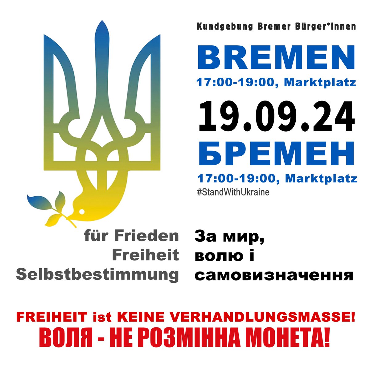 Gerade jetzt, wo so viel gegen die 🇺🇦 auf politischen, so gesellschaftlichen Ebenen, dank Kreml-Propaganda, geeifert wird, ist es sehr wichtig die Flaggen für ein Land hochzuhalten, welches zerbombt, ökologisch verseucht und deren Zukunft geraubt wird.

Denn wir stehen für