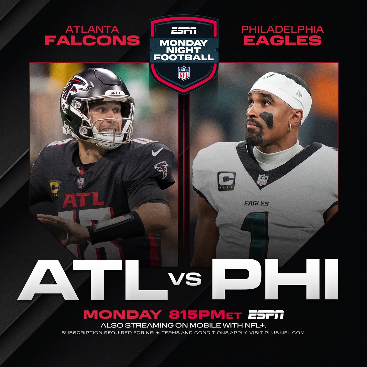 BernardoPicks's tweet photo. DINÁMICA de MONDAY NIGHT FOOTBALL 🏈

3 ganadores de $250 💸

Para participar tienes que hacer lo siguiente:
-Dar Like ♥️ y RT 🔁 a la publicación 
-Acertar el handicap (Falcons +5.5/ Eagles -5.5)
-Acertar el over/under (45.5)
-Acertar primer equipo en anotar (puede ser como sea la anotación) 
-Acertar mitad con más puntos
-Seguirme en X (Twitter) 
-Usar el #BernardoPicks 

¡Éxito a todos! 🏈