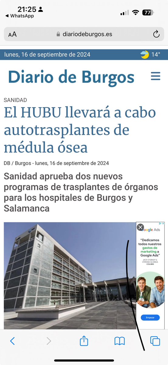 Javier Diaz Galvez (@javierdigal) on Twitter photo Un paso más para mejorar la asistencia del paciente hematológico en Burgos!! #trasplante #medulaosea <a href="/Salud_JCYL/">Salud JCYL</a> <a href="/SCLHH1/">SCLHH</a> <a href="/sehh_es/">@sehh_es</a> <a href="/SEHHJoven/">SEHH Joven</a> <a href="/ONT_esp/">Organización Nacional de Trasplantes</a> #Burgos Un paso más para mejorar la asistencia del paciente hematológico en Burgos!! #trasplante #medulaosea <a href="/Salud_JCYL/">Salud JCYL</a> <a href="/SCLHH1/">SCLHH</a> <a href="/sehh_es/">@sehh_es</a> <a href="/SEHHJoven/">SEHH Joven</a> <a href="/ONT_esp/">Organización Nacional de Trasplantes</a> #Burgos