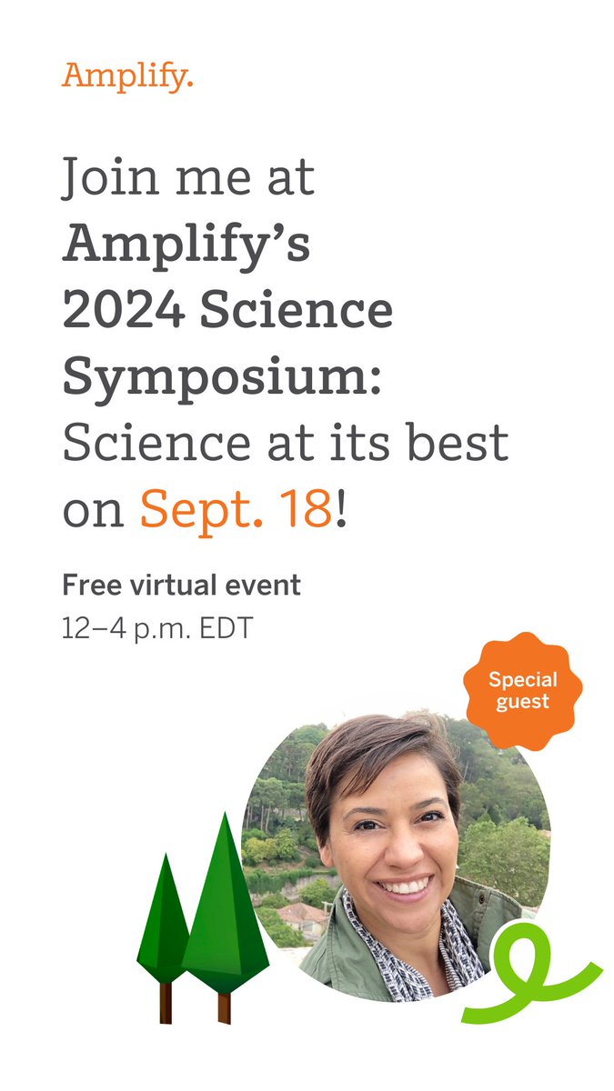 Join me at Amplify’s Science Symposium on Sep. 18! This free, virtual event will give educators access to real-world best practices designed to help strengthen science instruction, encourage collaboration, and build engagement. Save your spot! Amplify.com/2024ScienceSym…