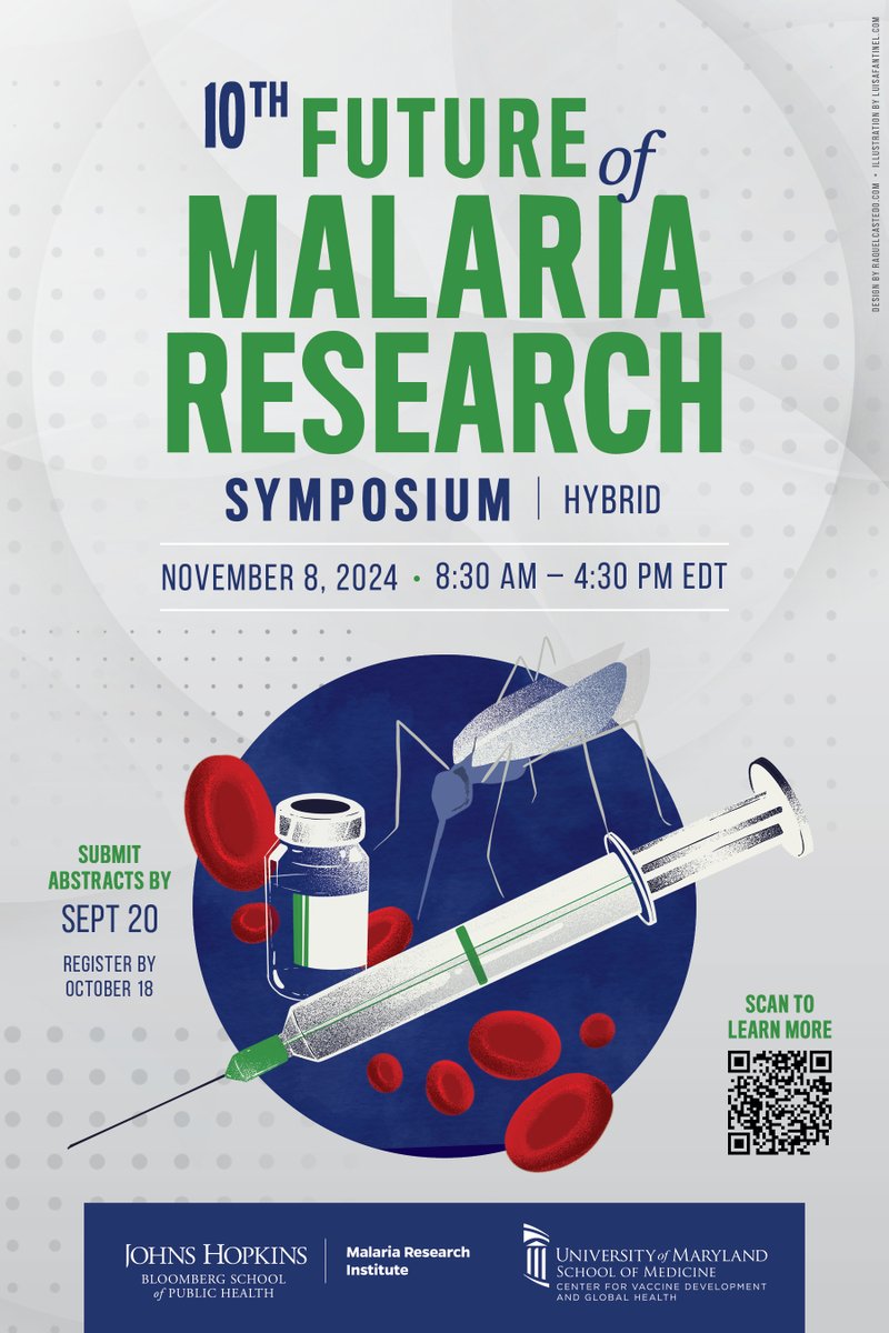 Deadline Approaching! #SubmitAbstracts by Friday, SEPT 20. Apply to present a Poster, Oral Talk (in-person only), and Lightning talk (in-person or pre-recorded) at the Future of #Malaria #Research Symposium, #FMR2024, on NOV 8. INFO LINK: bit.ly/474D7CG
