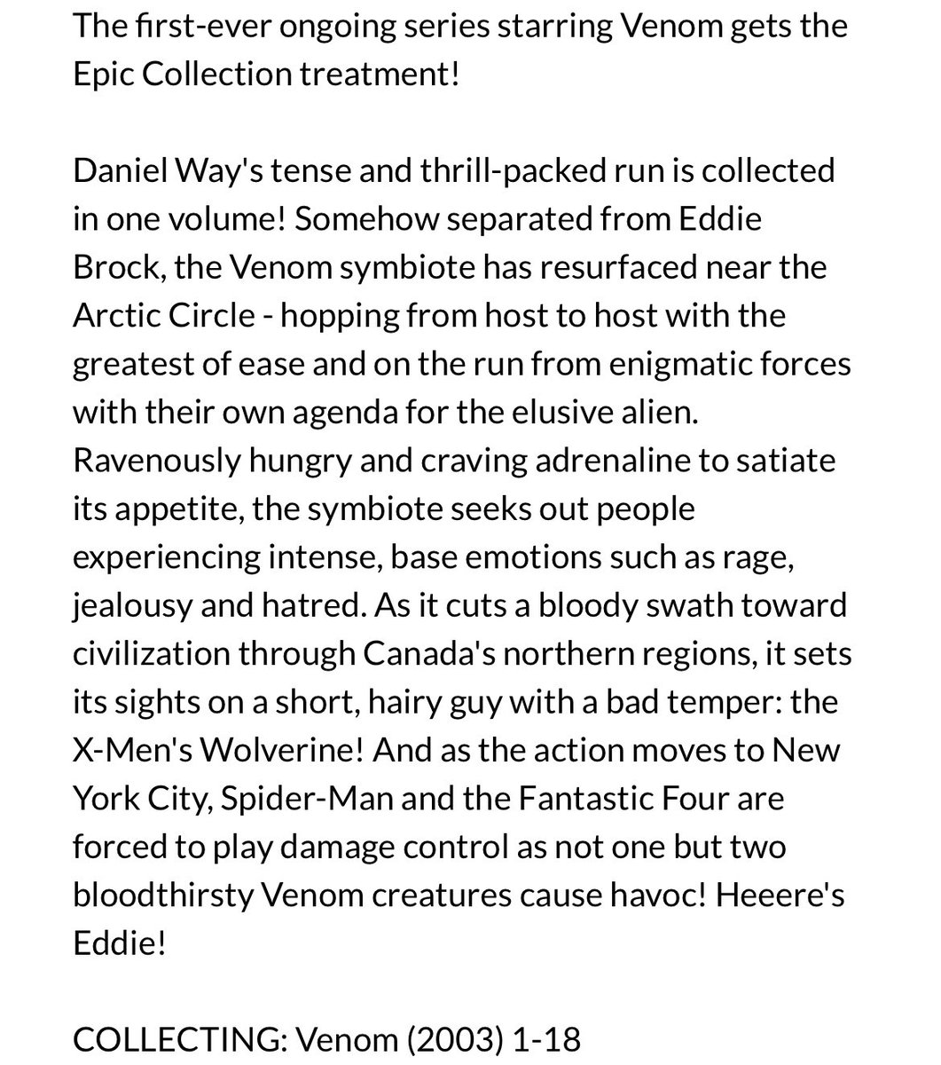 dano_cosmic's tweet photo. New ✨#MarvelCosmic✨ #comics this week for #NCBD (9/18/24)
✨
Venom Modern Epic Collection Vol. 1 - Shiver
✨
W-#DanielWay,A-#FranciscoHerrera & more, cover by #PacoMedina
✨
#Venom #SpiderMan #FantasticFour #Marvel #MarvelComics https://t.co/S3uxyxnV9x