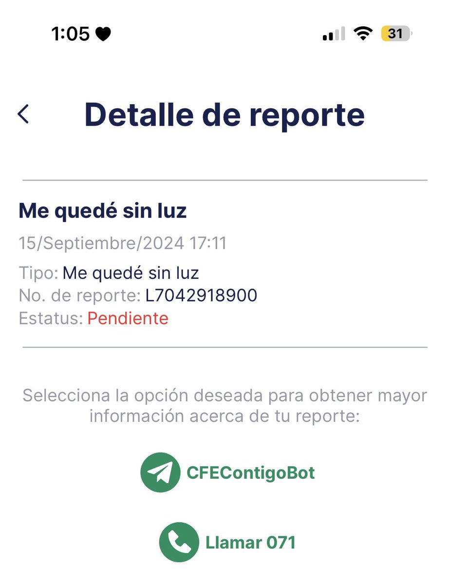 f_marz's tweet photo. @HuixquiGob @letyprado16 @cfe @CFEmx El reporte ya está levantado desde ayer, lo que necesitamos es que ayuden a agilizar la atención!!! https://t.co/kui26rsHic