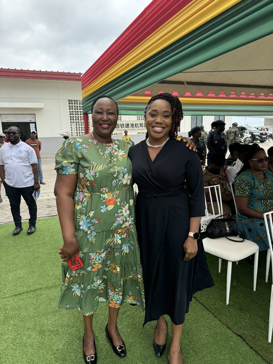 At the Commissioning of Jamestown Fishing Harbour in Accra with General Manager for Marketing and Corporate Affairs-GPHA