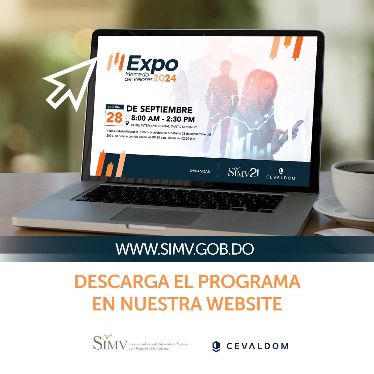 SIMVRDO's tweet image. La #SIMV y #CEVALDOM invitan a participar en el ciclo de conferencias y paneles del segundo día de la II edición de Expo Mercado de Valores. 

 El programa de actividades de la #expomv2024 incluye talleres, charlas, coaching profesional sobre finanzas y conferencias impartidas