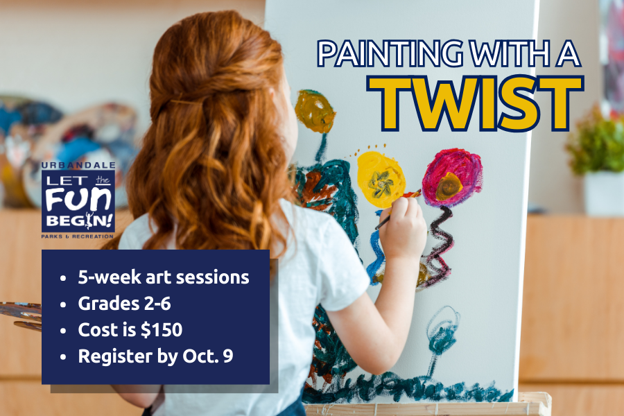 In this 5-week course, we'll delve into the principles of art, color theory and mixing, and painting techniques! 🖌️🎨 Snacks and all supplies provided! Register by October 9: urbandale.org/1002/Youth-Pro…