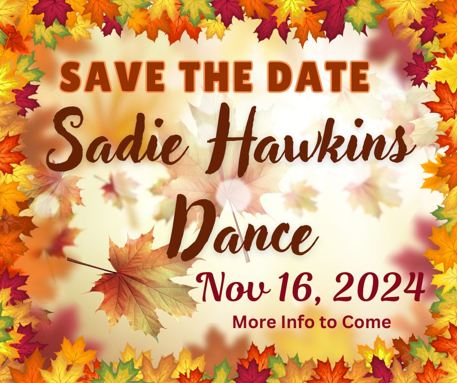 Sadie Hawkins dance will be Nov 16 this year so SAVE THE DATE!
More info later....
#westisbest #lincolnleads #Sadies2024