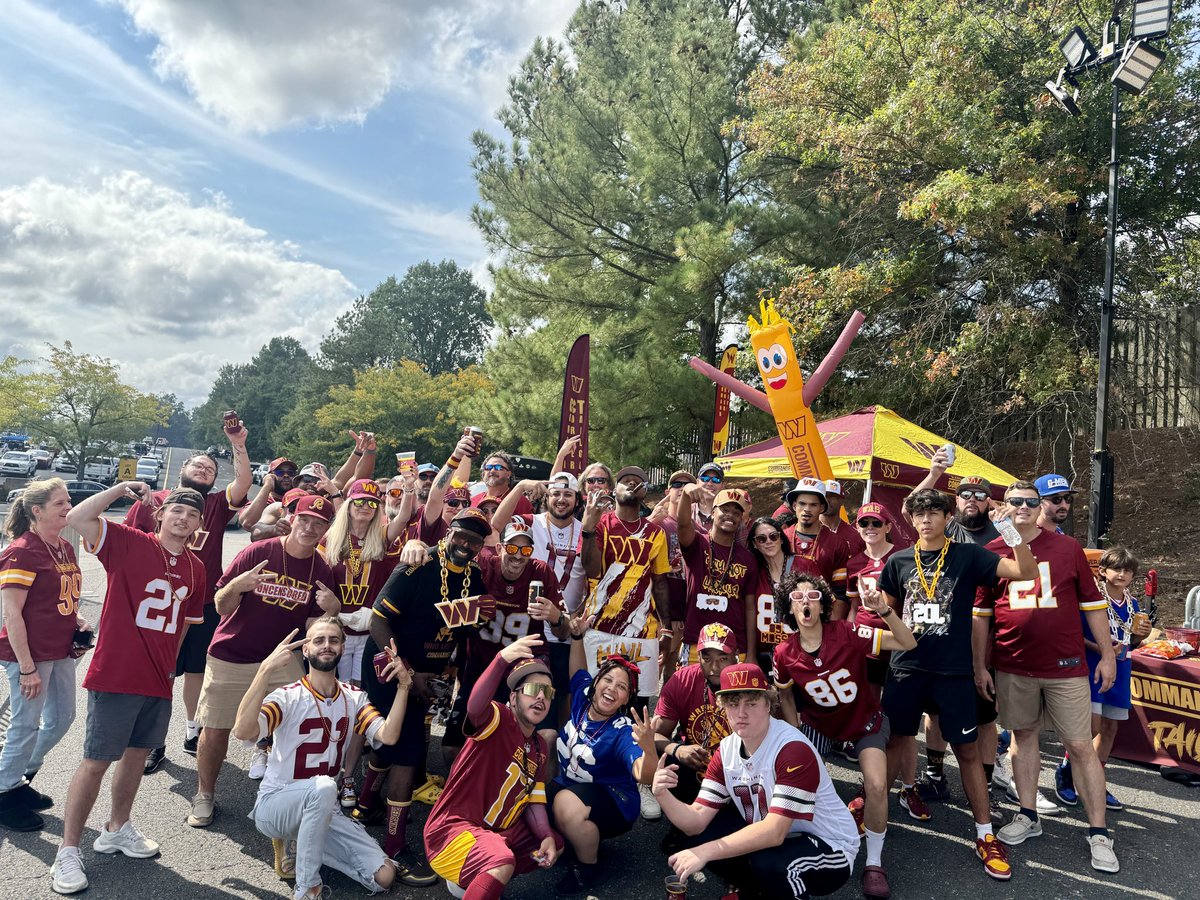 CommandCornerTG's tweet photo. 2024 Home Opener Victory!! No better way to enjoy it than with amazing fellow fans and friends! If you haven’t experienced the ENERGY AND FUN of @CommandCornerTG come out and join us this season!!! All are welcome!#RaiseHail #HTTC #Commanders @The405Crew @RallyCaptain @DC_Sports_Guy91 @JamesJubane @DEERSnBEERS @CoachBreeze_ @redzoneinthelab @DmvCashout @ChuckFanslau @AshiqMannan @brandimcfarland @CHUCK2x_ @DjwoodyOHGoody @IndySkinsFan @MadHatter_LJ @HTTCuncensored @rockron @Copo_72 @BCope2015 @DjRizzo99 @AKidNamedZay @SweetParkhurst @GlennShoultz @riaruss @Krazyeights16 @Cheddarbob804