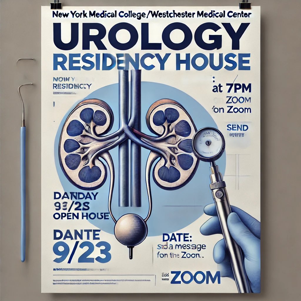 WMC/NYMC Urology Residency Open House
9/23 <a href="/7pm/">Huong Le</a> on Zoom. 
Meet faculty, learn about the program! 
DM for zoom info. 
Enjoy (or be terrified by) the Chat GPT version below