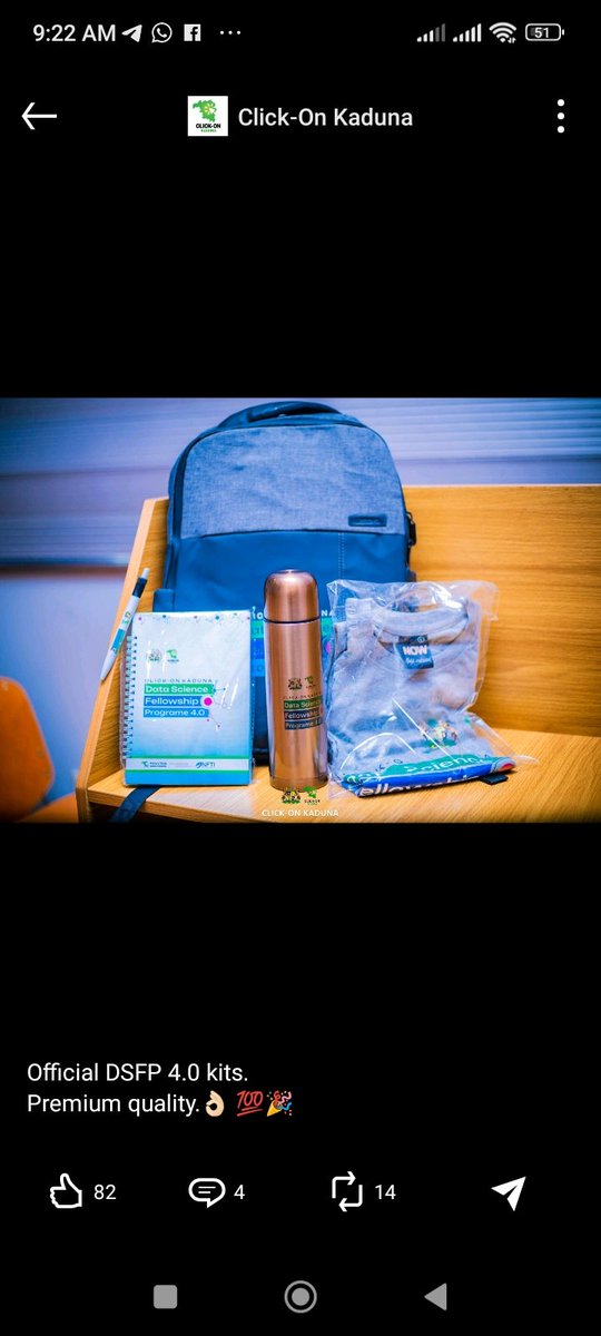 bellolfatima's tweet image. I was extremely excited the moment I received these premium quality products. 

#ClickOnKadunaDSFP
#DataScienceFellow