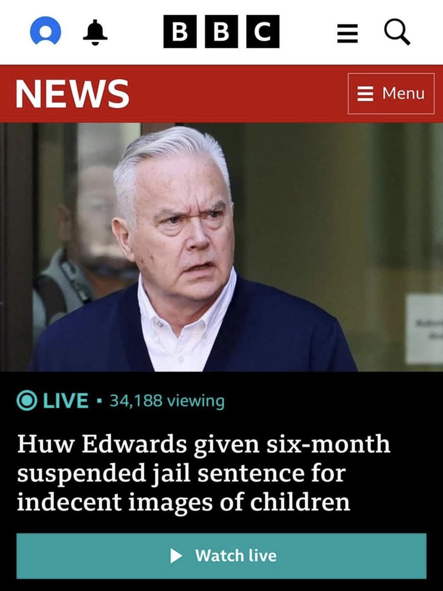 officialsammyuk's tweet image. Huw Edwards paid for 41 images of children, some aged between 7 and 9 years old, showing penetration. The worst images possible.

He walked free from court.

Who’s still paying their TV license?