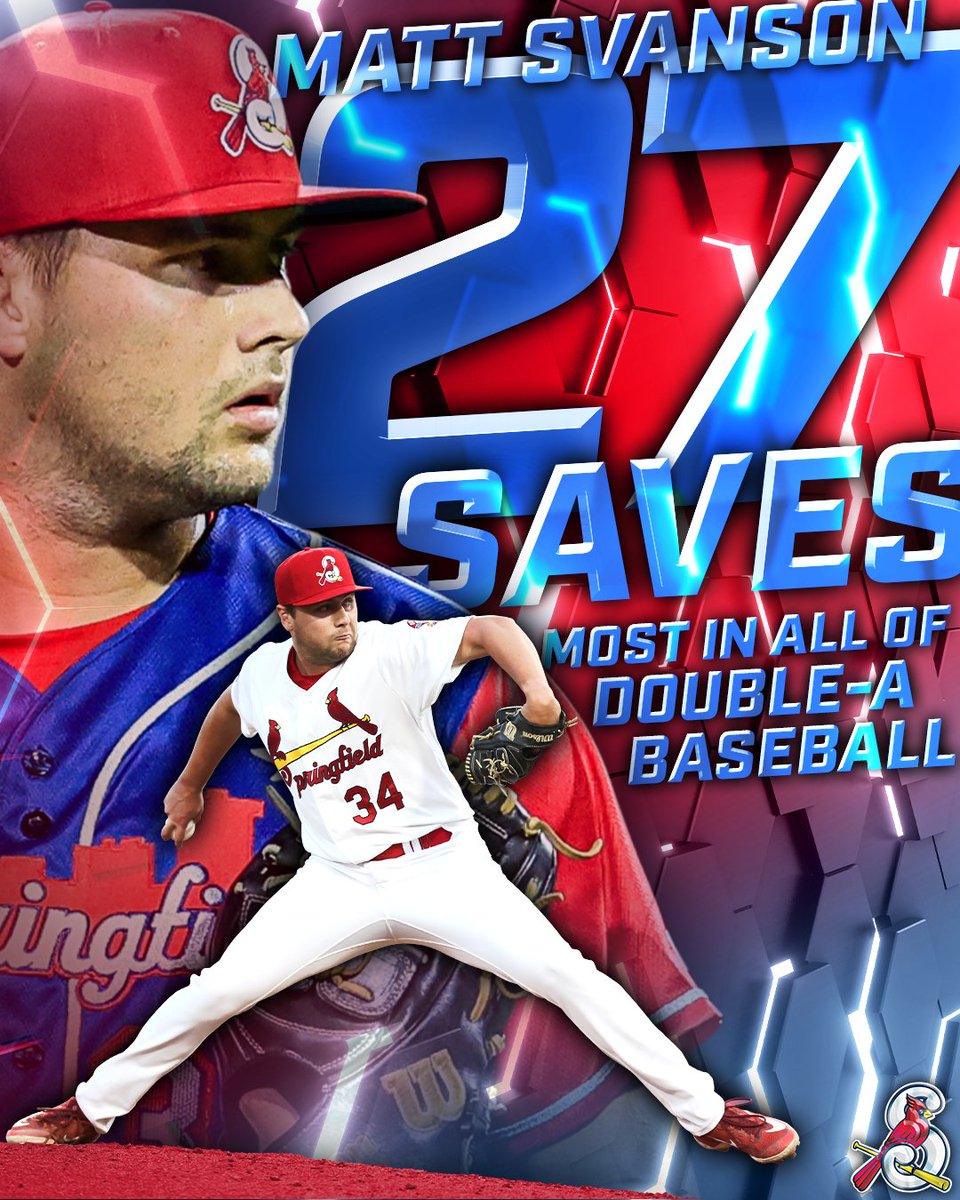 ⚡ SLAM THE DOOR ⚡

Matt Svanson finished 2024 with 27 saves, leading all of Double-Baseball (second-most in all of Minor League Baseball) and matching a franchise record set by both Mark Worrell (2006) and Chris Perez (2007).