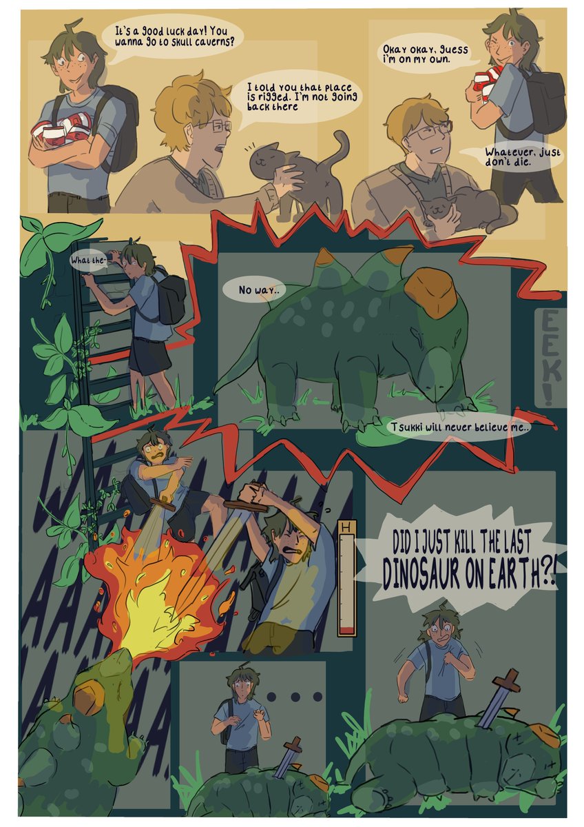 tskymjumpscare's tweet image. finished the first page of my PROPER tskym sdv comic :)