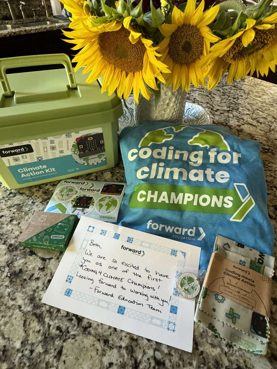 STEMtoThem's tweet image. My students and I will be CODING for CLIMATE HOPE as part of the inaugural CLIMATE CHAMPION cohort thanks to the amazing team @Forward__EDU &amp;amp; the provided Climate Action Kit that runs on @microbit_edu
I’m honored to be chosen for this work! 
Talk about CS for GOOD! 🌎☮️💻