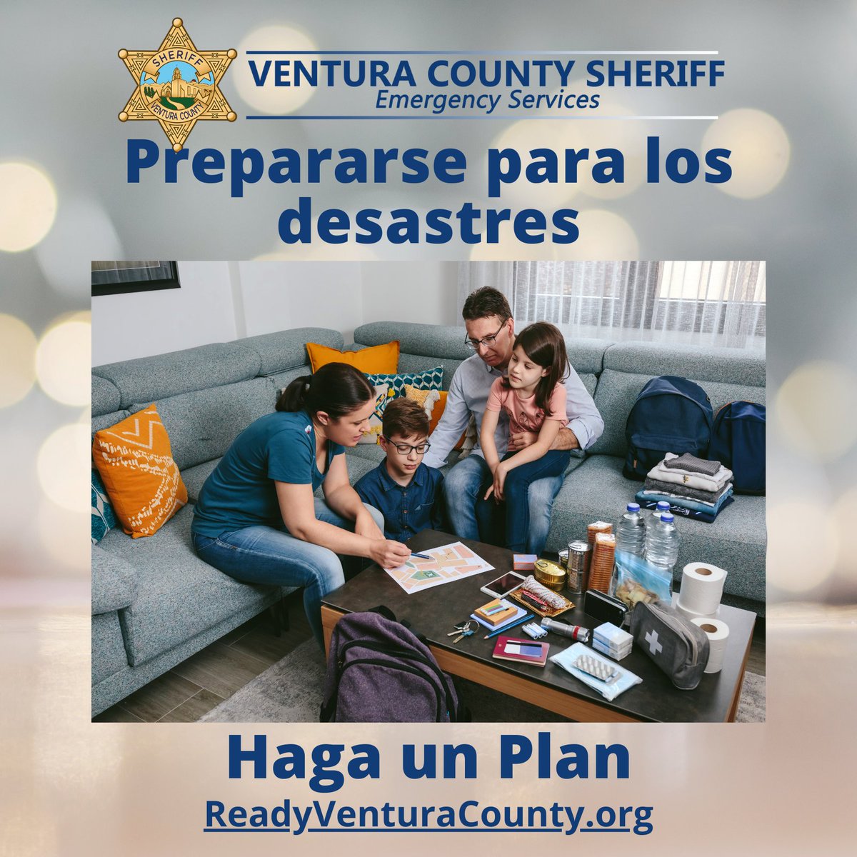 VENTURASHERIFF's tweet image. Preparing for disasters means making a plan ahead of time. Find out more at ReadyVenturaCounty.org. 
Prepararse para los desastres significa hacer un plan con anticipación. Obtenga más información en .
#StartAConversation #VCOES #VCSheriff
@CountyVentura