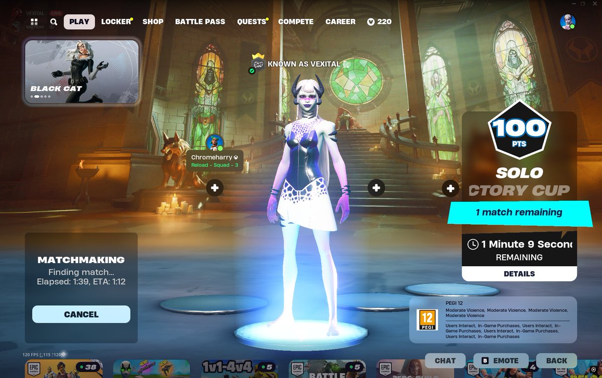 100$ Solo Victory Cash Cup 🍔📸