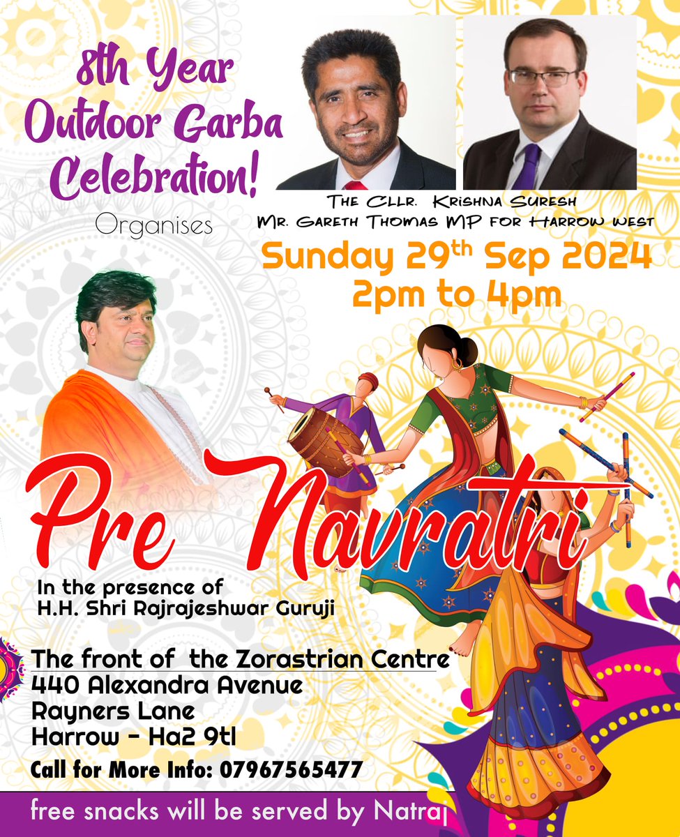 16.09.2024
🎊Join our astonishing 8th year outdoor garba celebration with live music!🎊