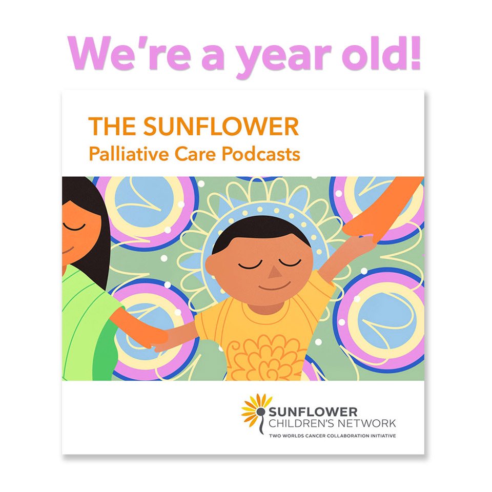 Time  flies when you're making podcasts... We are excited for the year ahead!

Stay tuned: 2 new podcast series starting soon hosted by Dr Natasha Datoo &amp; Rachel Neufeld respectively. 

#pediatricpalliativecare #childrenspalliativecare #sunflowerchildrensnetwork #twoworldscancer