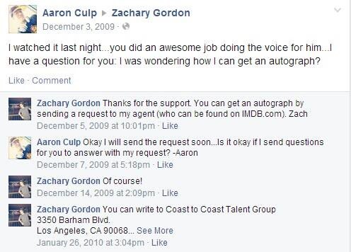 AaronIsREAL's tweet photo. @ZacharyGordon You probably don’t remember me but, years ago, back when the first Diary of a Wimpy Kid movie came out you would reply my facebook posts on your page and were awesome to sign this photo for me (and answer questions)… Good times! https://t.co/y3jxL2Z4Rg