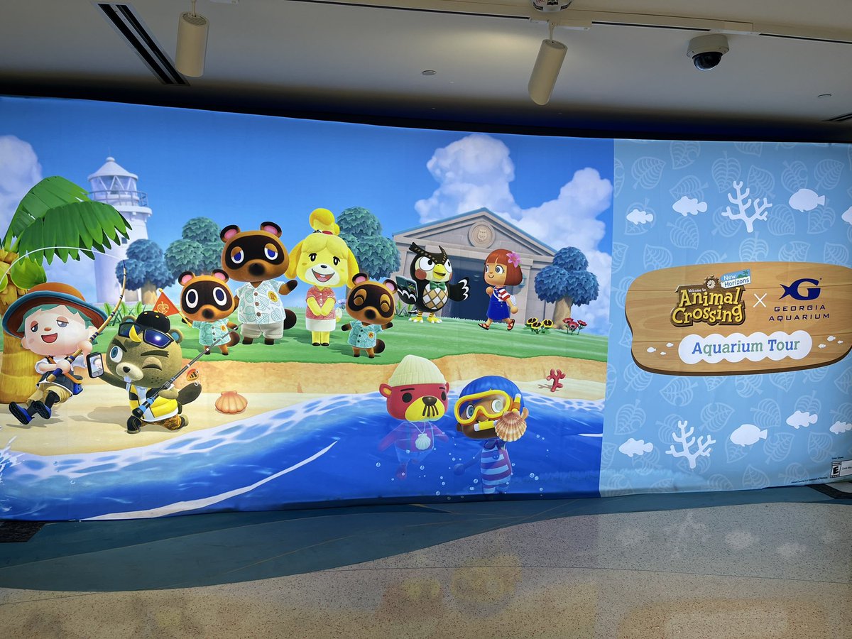 KMckee07's tweet photo. Animal Crossing at the Georgia Aquarium. I was in heaven when I saw this 😁 https://t.co/A1OBBGErY2