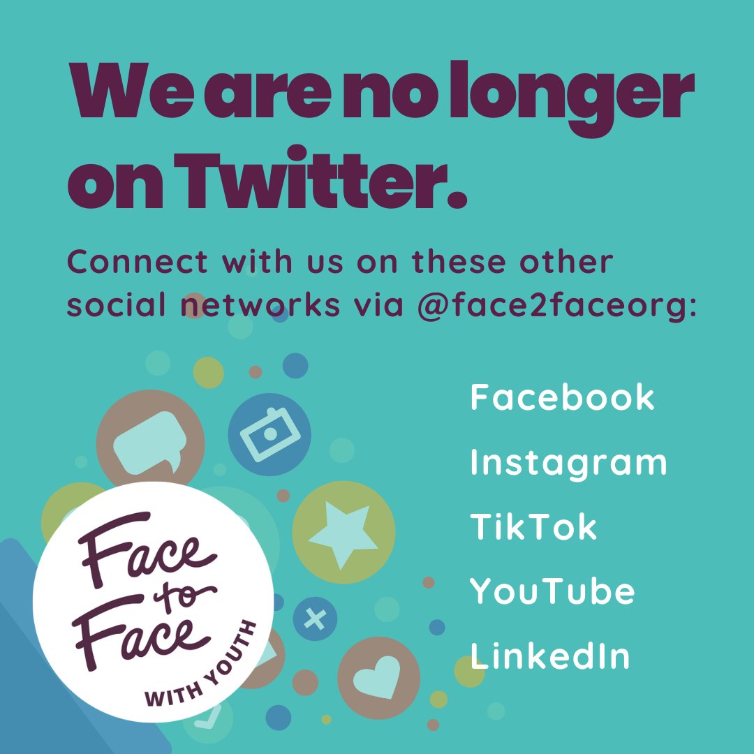 Face to Face Health & Counseling (@face2faceorg) on Twitter photo We are no longer on Twitter. Connect with us on these other social networks via <a href="/face2faceorg/">Face to Face Health & Counseling</a>: Facebook.com/face2faceorg, Instagram.com/face2faceorg, TikTok.com/@face2faceorg, YouTube.com/@face2faceorg, LinkedIn.com/company/face2f…. We are no longer on Twitter. Connect with us on these other social networks via <a href="/face2faceorg/">Face to Face Health & Counseling</a>: Facebook.com/face2faceorg, Instagram.com/face2faceorg, TikTok.com/@face2faceorg, YouTube.com/@face2faceorg, LinkedIn.com/company/face2f….