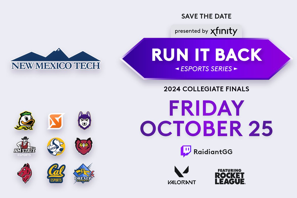 🎉 We’re thrilled to kick off the Run It Back Esports Series presented by <a href="/Xfinity/">Xfinity</a>!
 
🚀 October 25th, join us for an epic livestream!  Expect amazing giveaways, a lively panel, and non-stop gaming action.
 
🎮✨Don’t miss out—let’s make it a night to remember! 🎮✨