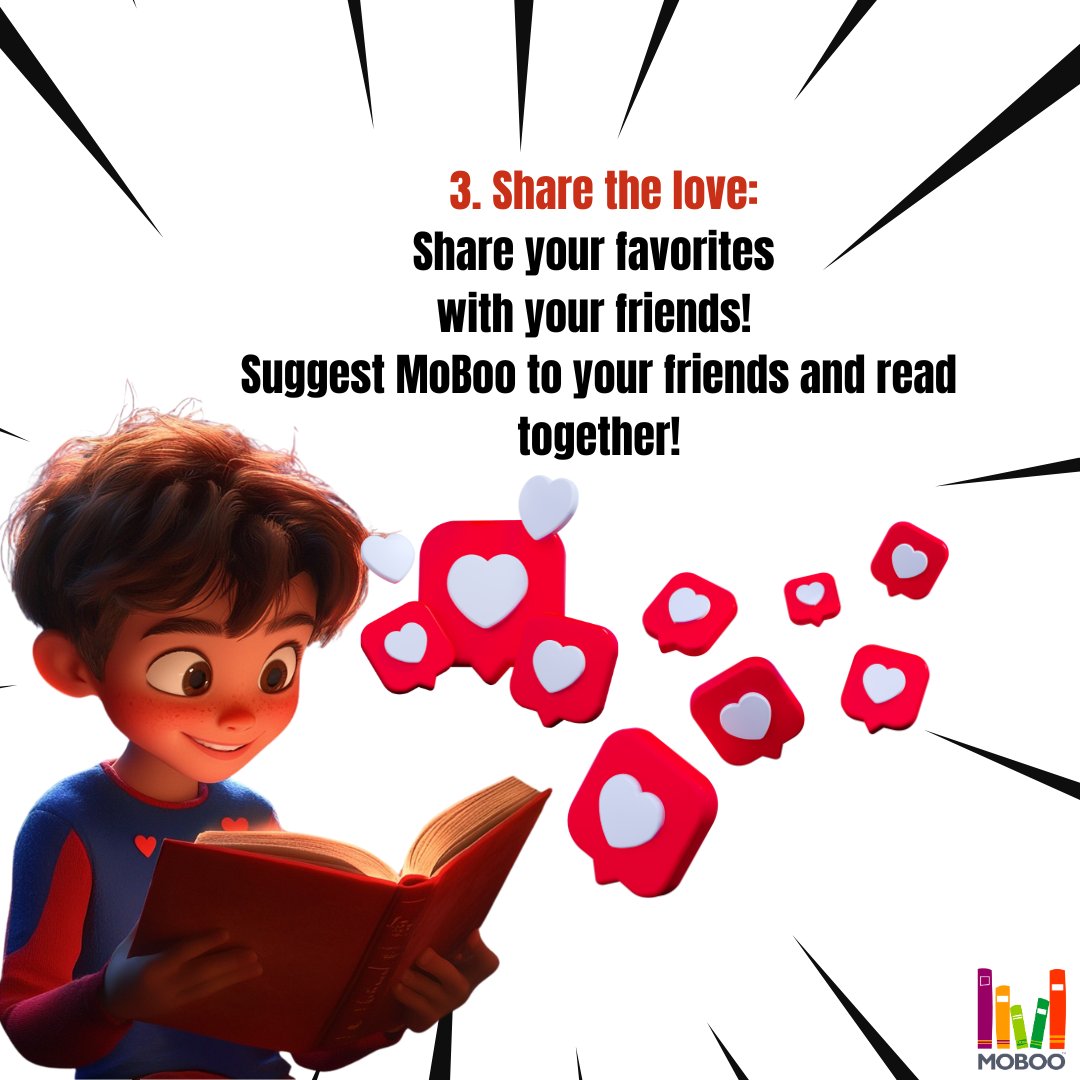 MoBoo_Official's tweet photo. 3 ways to make reading fun with MoBoo!

Raising readers? Don't miss out on the best reading app from your kid! Download now!

#WorldBookDay #Bookstagram #BookRecommendations #ChildrensBooks #ParentingTips #Motherhood #KidsEducation #FamilyFirst #Kids #Childhood #KidsBooks https://t.co/jwAZ80Nmqy