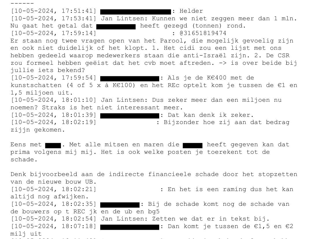 Blijkt dat Jan Lintsen minder moeite heeft gestoken in het verzinnen van de kosten van de opruimactie.