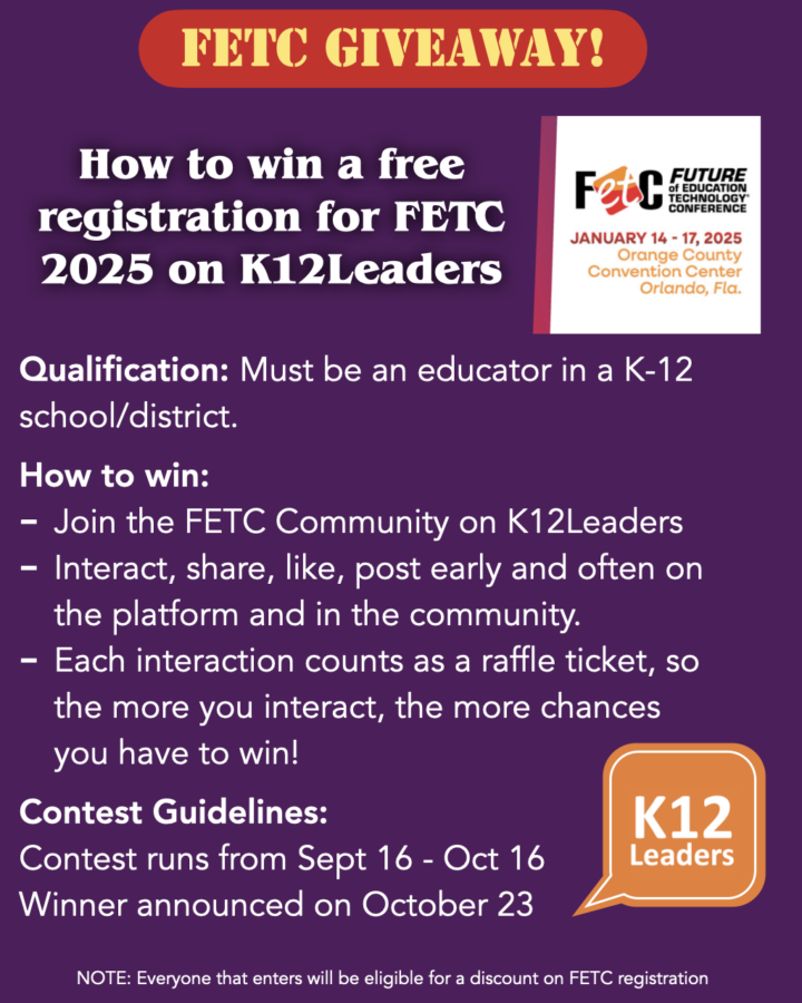 Want in on the action? Join K12 Leaders here &amp; engage for your chance to win a FREE registration to <a href="/fetc/">FETC</a> in January! 

👇Link to register:
k12leaders.com/register?k12=7…