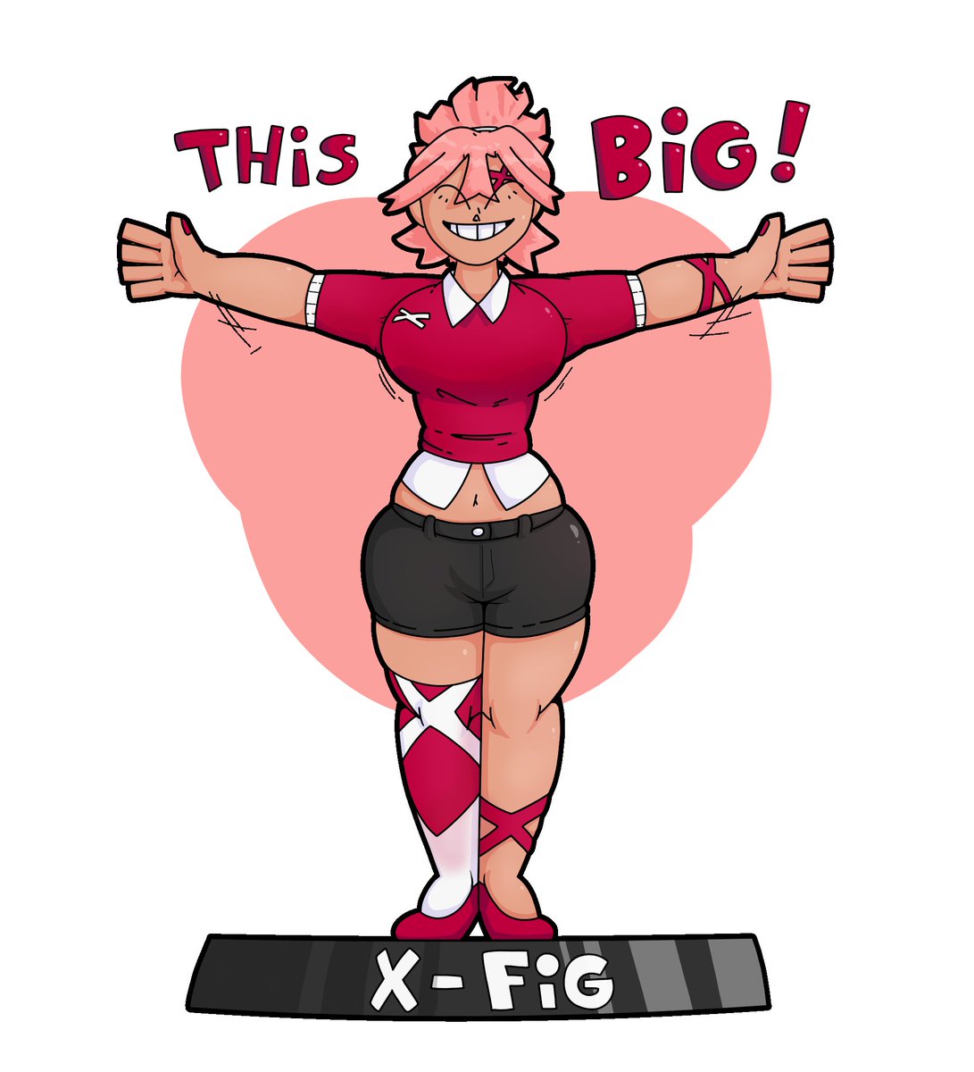percybulloon's tweet photo. (1/3) So when i saw her, i knew i had to have fun with her design, and i might've done 3 pics instead of one 💦so be ready for the next two day to have have this cutie enbiggened~ @XFigsOfficial 
#XFigs https://t.co/Z8z5bR0CNV