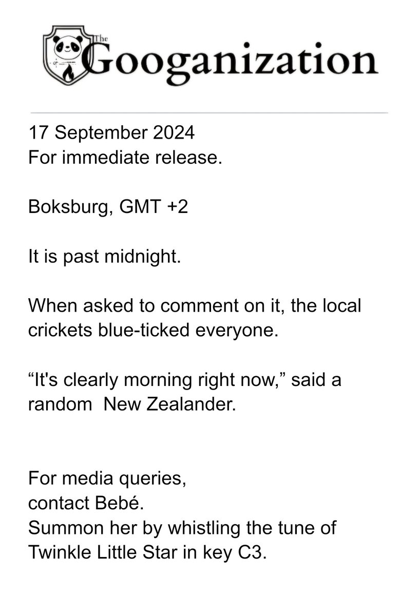 A new statement on the current state of affairs