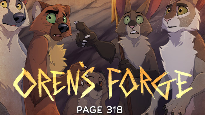 Just posted Oren's Forge PG 318, the last of Vol 2!

Tapas: tapas.io/episode/3294279
FA: furaffinity.net/view/58130545/
DA: deviantart.com/teagangavet/ar…

Read all of Volume Two and help support the comic over on Patreon for only $5!
#orensforge #graphicnovel #webcomic
patreon.com/teagangavet
