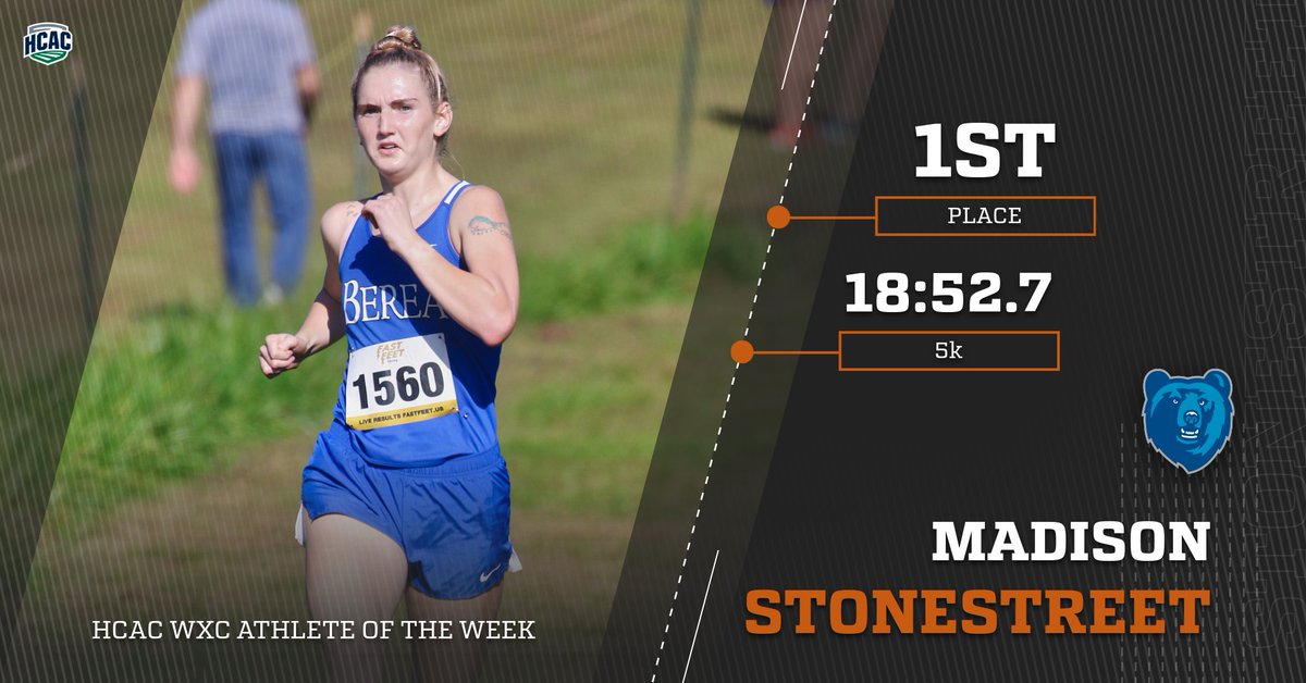 Madison Stonestreet has been named HCAC WXC athlete of the week!
