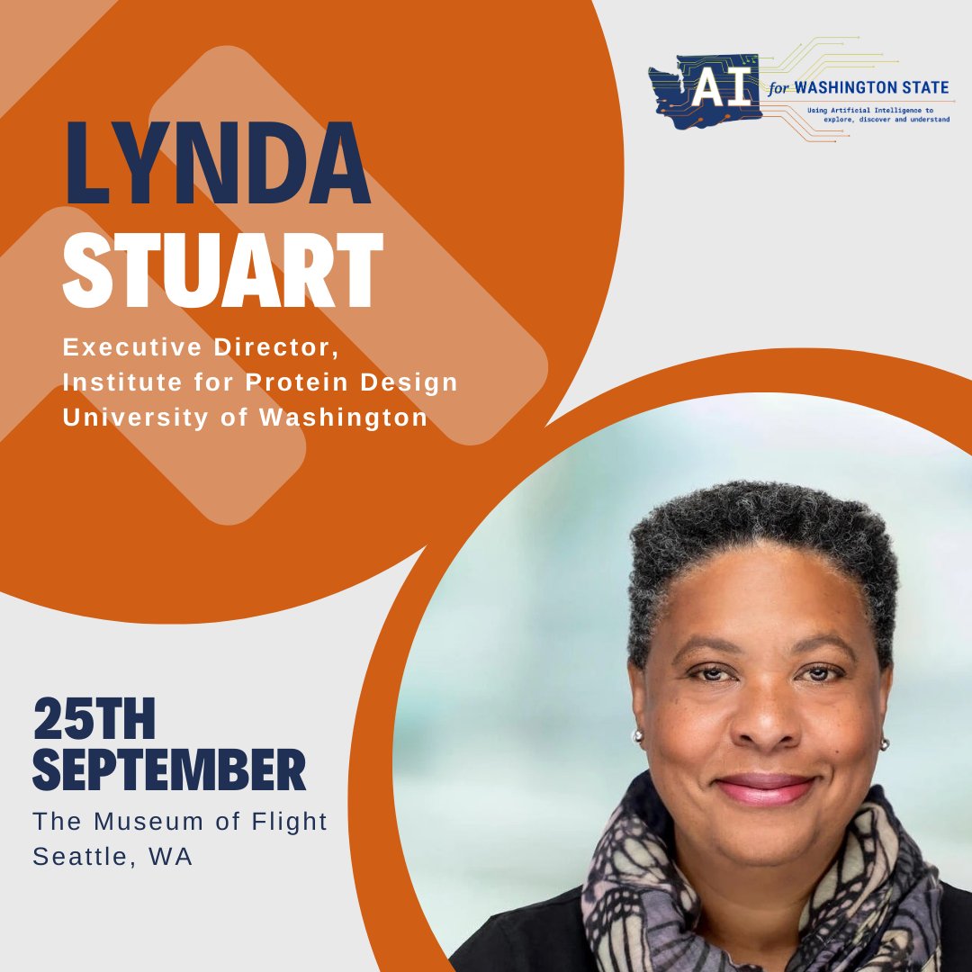 Washington State Academy of Sciences (WSAS) (@washacad) on Twitter photo New speaker alert! Lynda Stuart, <a href="/UWproteindesign/">Institute for Protein Design</a> executive director, will talk about using AI to explore, discover & understand health & the life sciences as a panelist at our symposium AI for Washington State on 9/25.
View the full agenda and register: washacad.org/symposium/ New speaker alert! Lynda Stuart, <a href="/UWproteindesign/">Institute for Protein Design</a> executive director, will talk about using AI to explore, discover & understand health & the life sciences as a panelist at our symposium AI for Washington State on 9/25.
View the full agenda and register: washacad.org/symposium/