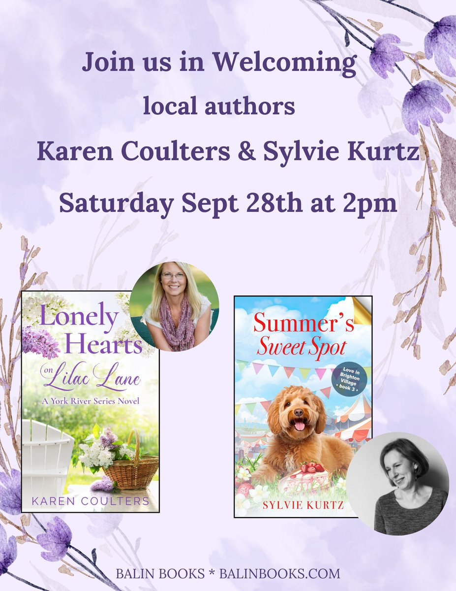Local authors, Karen Coulters and Sylvie Kurtz signing and chatting about their books.