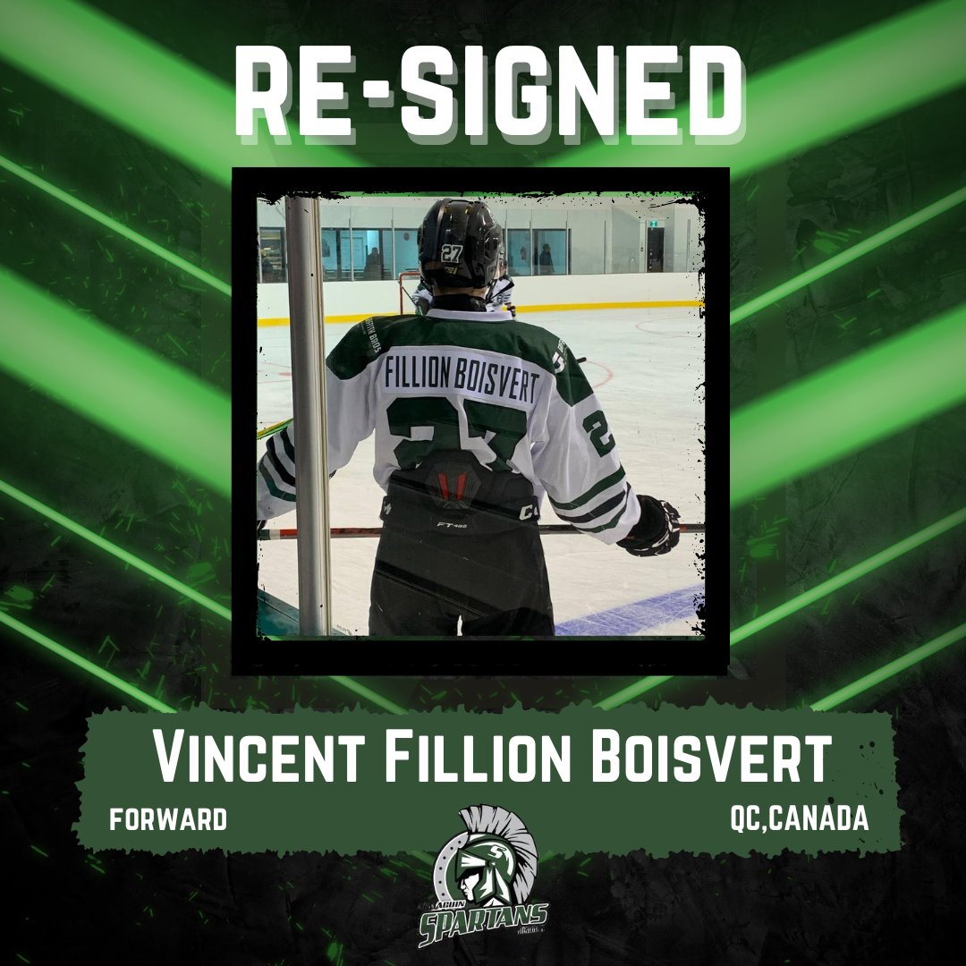 Spartans Re-Sign Talented Quebec Forward

The Almaguin Spartans are thrilled to announce the return of Vincent Fillion Boisvert. The 2006 born forward from Drummondville, Quebec had 20 points in 37 games in his rookie season.