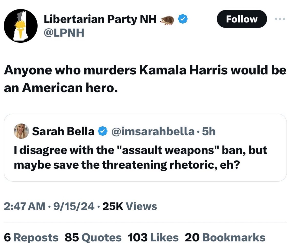 As MAGA expresses outrage, rightfully so, that someone appears to have planned to assassinate Trump, it’s been 35 hours since this guy made this post and the account is still posting. 

How the hell is this not grounds for banning?
