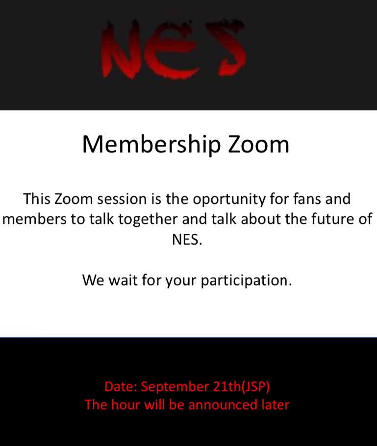 📢[Membership Zoom session]

Visit the Never Endless Story official site to get your membership and participate to the zoom session.

#NES #membership #jrock #japan #rock