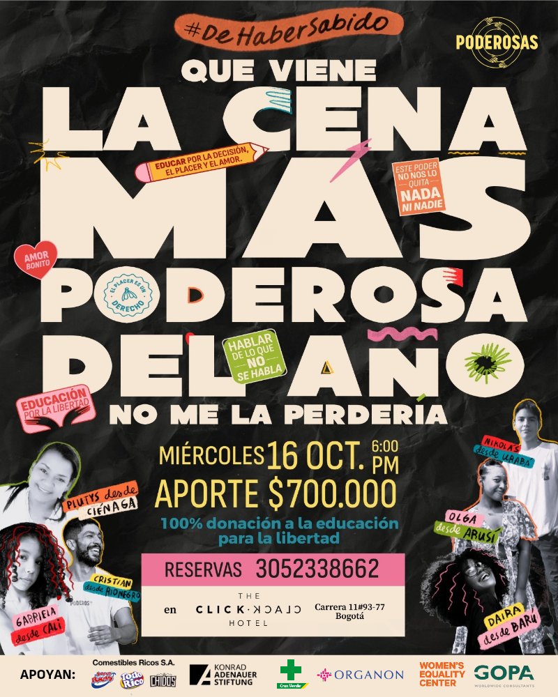 PoderosasColom2's tweet image. ¡Es oficial! #LaCenaMásPoderosaDelAño está a un mes de suceder y tú no te puedes quedar por fuera de este encuentro improbable💪🏽

🔗Reserva ya tu entrada: cenapoderosa2024.poderosascolombia.org